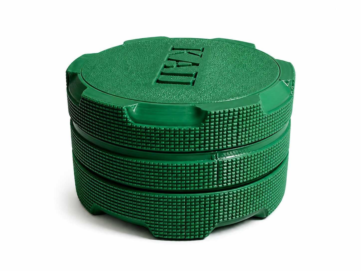 65mm Toothless Herb & Spice Crusher – Next Gen Manual Plastic Kitchen herb Grinder with Storage Compartment, Smooth Jam-Free Grinding for Peeling & Crushing Soft Spices, Green