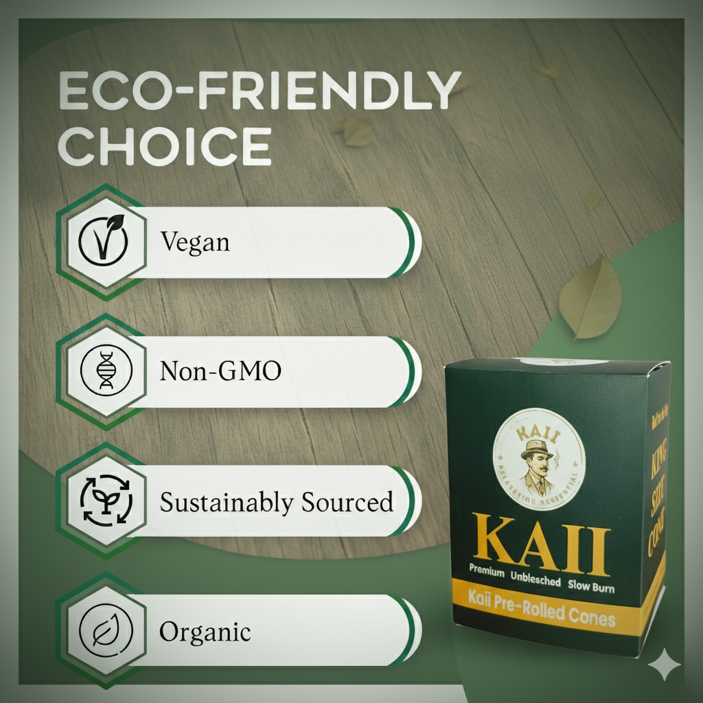 KAII Pre Rolled Cones - Easy-to-Use 109 mm King Size Cones with Tips, Pack of 98 - High-Quality Rolling Paper for Smooth, Even Burn - Ideal for Hassle-Free Herb Enjoyment